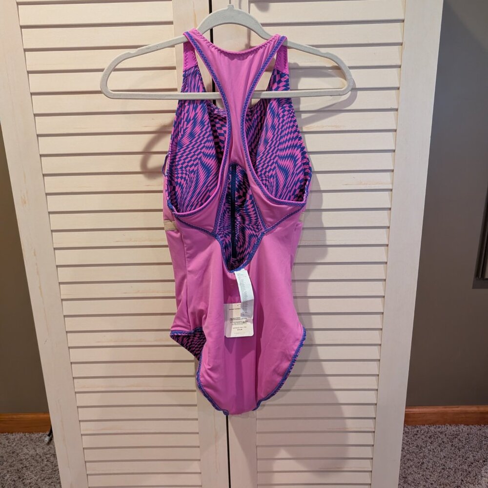 Fabletics High Tide Zip-Front One-piece racerback swimsuit NWT Large - Picture 8 of 10